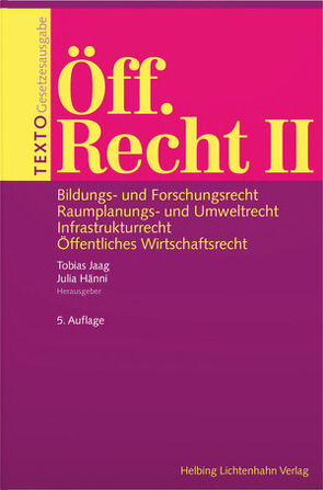 Texto Öff. Recht II von Hänni,  Julia, Jaag,  Tobias