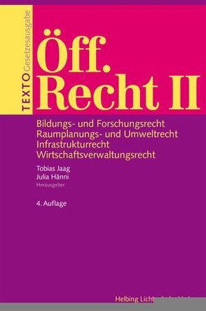 TEXTO Öff. Recht II von Hänni,  Julia, Jaag,  Tobias