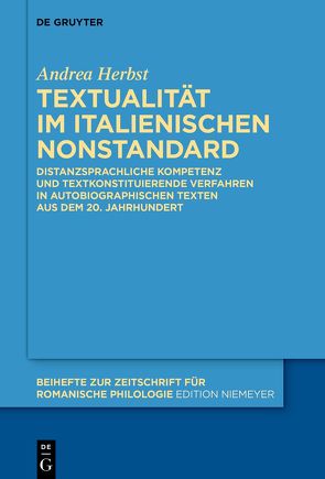 Textualität im italienischen Nonstandard von Herbst,  Andrea