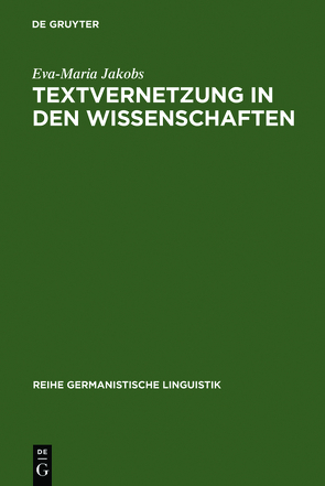 Textvernetzung in den Wissenschaften von Jakobs,  Eva-Maria