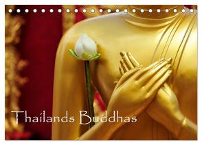 Thailands Buddhas (Tischkalender 2024 DIN A5 quer), CALVENDO Monatskalender von by Sylvia Seibl,  CrystalLights