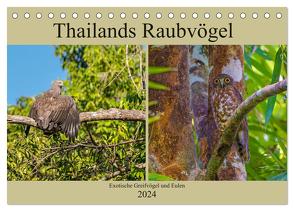 THAILANDS RAUBVÖGEL Exotische Greifvögel und Eulen (Tischkalender 2024 DIN A5 quer), CALVENDO Monatskalender von Wünsche,  Arne