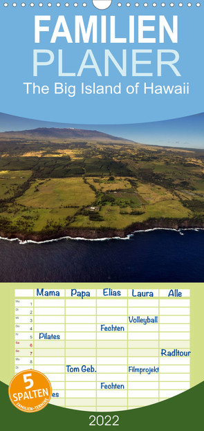 Familienplaner The Big Island of Hawaii (Wandkalender 2022 , 21 cm x 45 cm, hoch) von Bade,  Uwe