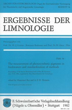 The measurement of photosynthetic pigments in freshwaters and standardization of methods von Marker,  A F, Rai,  Hakumat