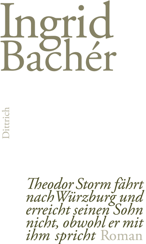 Theodor Storm fährt nach Würzburg und erreicht seinen Sohn nicht, obwohl er mit ihm spricht von Bachér,  Ingrid