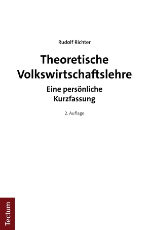 Theoretische Volkswirtschaftslehre von Richter,  Rudolf