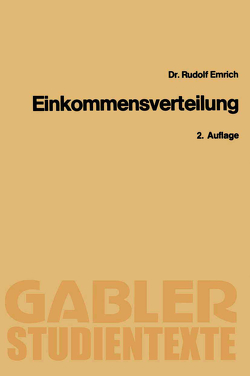 Theorie der Einkommensverteilung von Emrich,  Rudolf