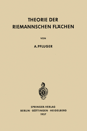 Theorie der Riemannschen Flächen von Pfluger,  Albert