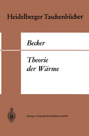 Theorie der Wärme von Becker,  Richard