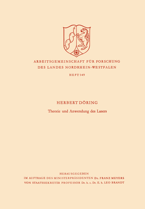 Theorie und Anwendung des Lasers von Döring,  Herbert