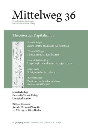 Theorien des Kapitalismus von Adloff,  Frank, Graf,  Friedrich Wilhelm, Knöbl,  Wolfgang, Kocka,  Jürgen, Kraushaar,  Wolfgang, Lenger,  Friedrich, Rotkopf,  Marie, Welskopp,  Thomas