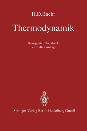 Thermodynamik von Baehr,  H. D.