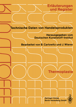 Thermoplaste von Carlowitz,  Dr.-Ing. Bodo, Wierer,  Dipl.-Chem. Jutta