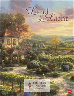 Thomas Kinkade: Land im Licht Kalender 2023. Kunstvoller Wandkalender mit idyllischen Gemälden und Bildzitaten. Einzigartiger Kunst-Kalender. 34×44 cm. Hochformat von Heye, Kinkade,  Thomas