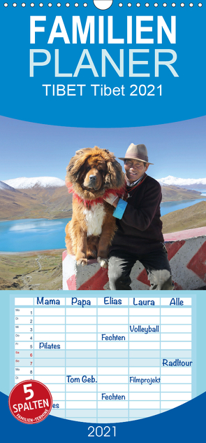 Tibet – Familienplaner hoch (Wandkalender 2021 , 21 cm x 45 cm, hoch) von Antje Neßler,  Fotodesign