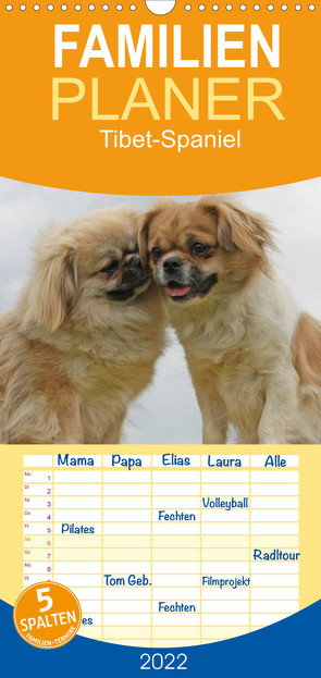 Familienplaner Tibet-Spaniel (Wandkalender 2022 , 21 cm x 45 cm, hoch) von Lindert-Rottke,  Antje