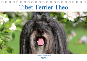 Tibet Terrier Theo (Tischkalender 2021 DIN A5 quer) von Heepmann,  Karolin