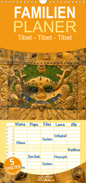 Familienplaner Tibet – Tibet – Tibet 2022 (Wandkalender 2022 , 21 cm x 45 cm, hoch) von Bergermann,  Manfred