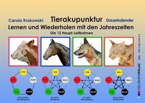 Tierakupunktur Lernkalender mit Dauerkalendarium (Akupunkturpunkte, Leitbahnen, Funktionskreise) von Krokowski,  Carola