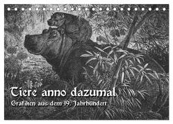 Tiere anno dazumal (Tischkalender 2024 DIN A5 quer), CALVENDO Monatskalender von Berg,  Martina