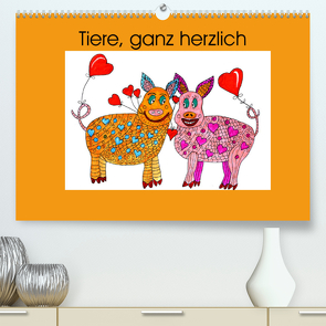 Tiere, ganz herzlich (Premium, hochwertiger DIN A2 Wandkalender 2023, Kunstdruck in Hochglanz) von Sarnade