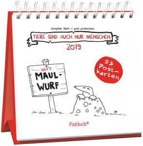 Tiere sind auch nur Menschen 2019 – Postkartenkalender 2019 von Mark,  Josephine