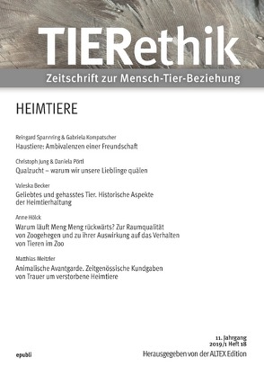 TIERethik (11. Jahrgang 2019/1) von Edition,  ALTEX