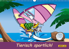 Tierisch sportlich! (Wandkalender 2023 DIN A3 quer) von jokatoons