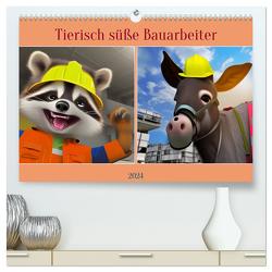 Tierisch süße Bauarbeiter (hochwertiger Premium Wandkalender 2024 DIN A2 quer), Kunstdruck in Hochglanz von Paul - Babett's Bildergalerie,  Babett