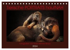 Tierische PORTRAITS hautNAH (Tischkalender 2024 DIN A5 quer), CALVENDO Monatskalender von Wenner-Braun,  Antje