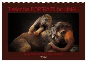 Tierische PORTRAITS hautNAH (Wandkalender 2024 DIN A2 quer), CALVENDO Monatskalender von Wenner-Braun,  Antje