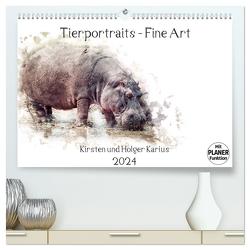 Tierportraits – Fine Art (hochwertiger Premium Wandkalender 2024 DIN A2 quer), Kunstdruck in Hochglanz von und Holger Karius,  Kirsten