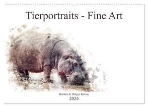 Tierportraits – Fine Art (Wandkalender 2024 DIN A2 quer), CALVENDO Monatskalender von und Holger Karius,  Kirsten