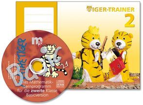 Tiger-Trainer 2 – Arbeitsheft mit CD-ROM Mathetiger Basic 2, Version 2.1 von Heidenreich,  Matthias, Heusch,  Judith, Kinkel-Craciunescu,  Martina, Kropf,  Tamara, Laubis,  Thomas, Wieland,  Karen