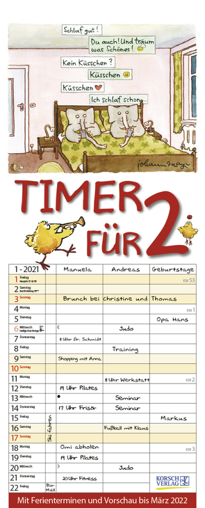 Timer für 2 2021 von Korsch Verlag, Mayr,  Johann