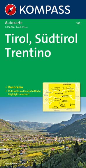 Tirol, Südtirol, Trentino Panorama von KOMPASS-Karten GmbH