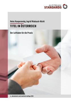 Titel in Österreich von Kasparovsky,  Heinz, Wadsack-Köchl,  Ingrid