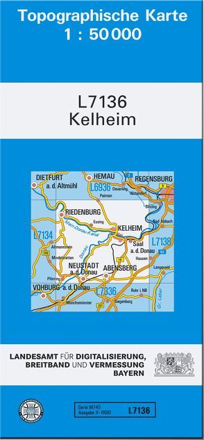 TK50 L7136 Kelheim von Landesamt für Digitalisierung,  Breitband und Vermessung,  Bayern