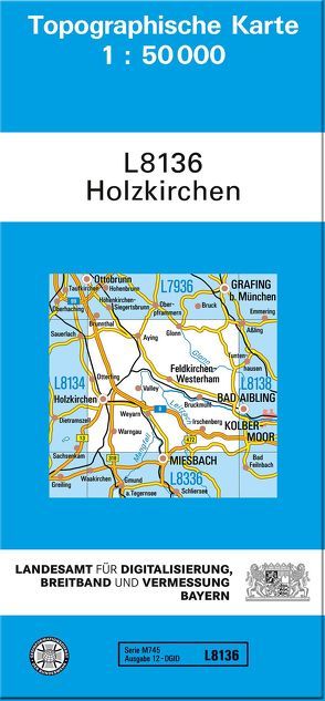 TK50 L8136 Holzkirchen von Landesamt für Digitalisierung,  Breitband und Vermessung,  Bayern