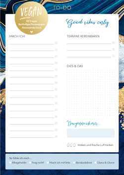 TO-DO Block „Marble Blue“ vegan von Korsch Verlag