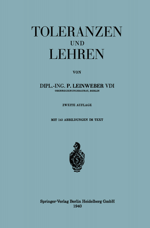 Toleranzen und Lehren von Leinweber,  Paul