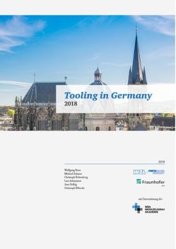 Tooling in Germany 2018 von Dr. Salmen,  Michael, Ebbecke,  Christoph, Helbig,  Jens, Johannsen,  Lars, Kelzenberg,  Christoph, Prof. Dr. Boos,  Wolfgang