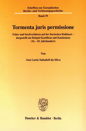 Tormenta juris permissione. von Sabadell da Silva,  Ana Lucia