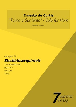 Torna a Surriento – Solo für Horn – E. de Curtis (arr. Christian Fath) von Fath,  Christian