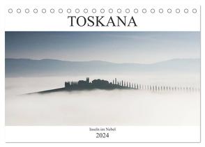 Toskana – Inseln im Nebel (Tischkalender 2024 DIN A5 quer), CALVENDO Monatskalender von Schürholz,  Peter