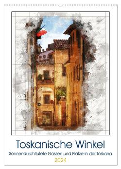 Toskanische Winkel (Wandkalender 2024 DIN A2 hoch), CALVENDO Monatskalender von Leinemann,  UL-FOTO,  Ulrike