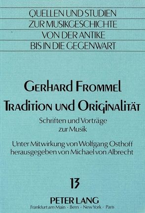 Tradition und Originalität von Osthoff,  Wolfgang