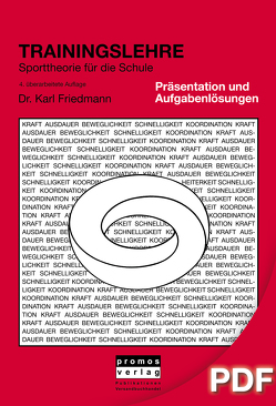 Trainingslehre – Aufgabenlösungen, Abbildungen und Tabellen als Präsentation von Friedmann,  Karl