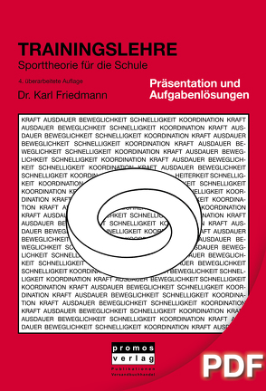 Trainingslehre – Aufgabenlösungen, Abbildungen und Tabellen als Präsentation von Friedmann,  Karl