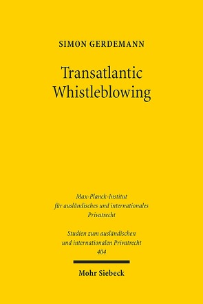 Transatlantic Whistleblowing von Gerdemann,  Simon